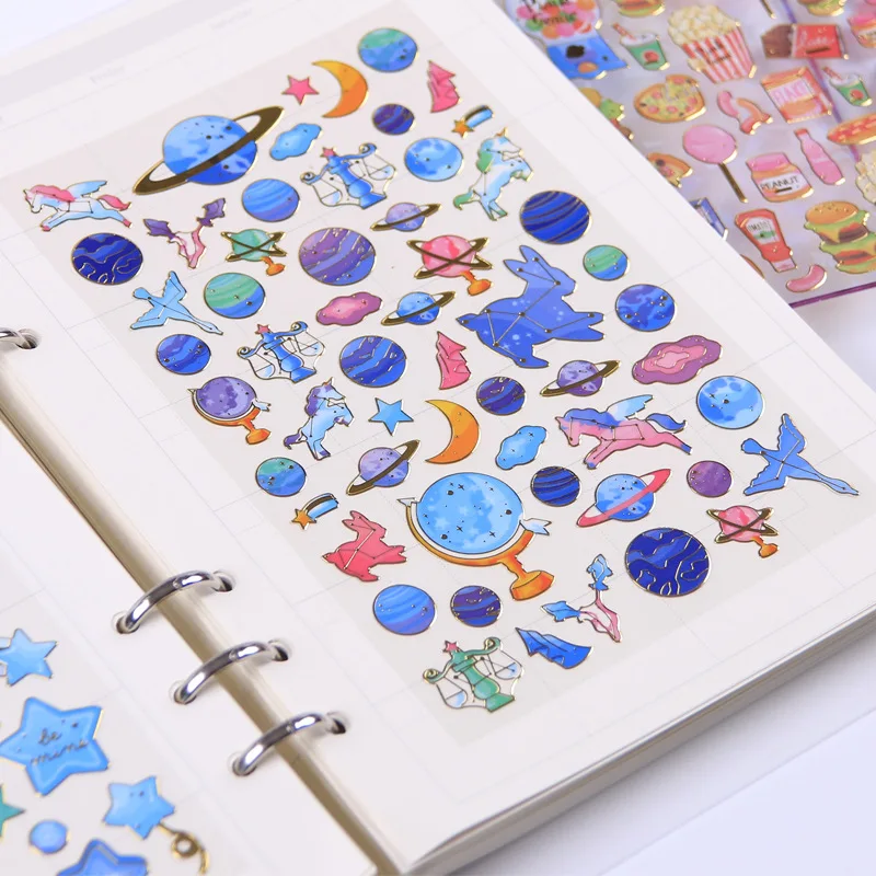 

20pcs DIY Colorful Cute Star Heart Fast food kawaii Stickers Diary Planner Journal Note Diary Paper Scrapbooking Albums PhotoTag