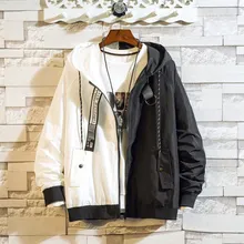 Men\'s bomber Jacket Colorblock Jacket Fashion Sportswear Casual Jacket Men\'s Hip Hop Street Suit 2019 New Hooded Jacket male youth fashion sportswear men s casual suit