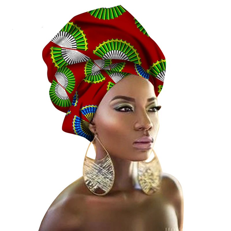  Women African Head Wraps Traditional Head Wrap Handkerchief Scarf Kerchief Turban Dashiki Wax Fabri