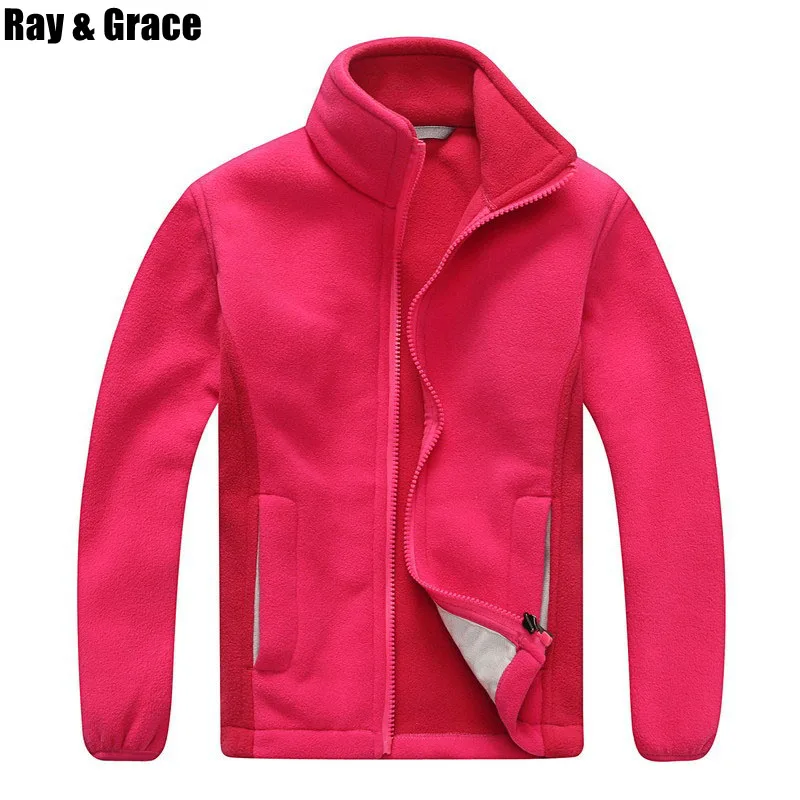 RAY GRACE/весенне осенние детские теплые зимние флисовые куртки для девочек и