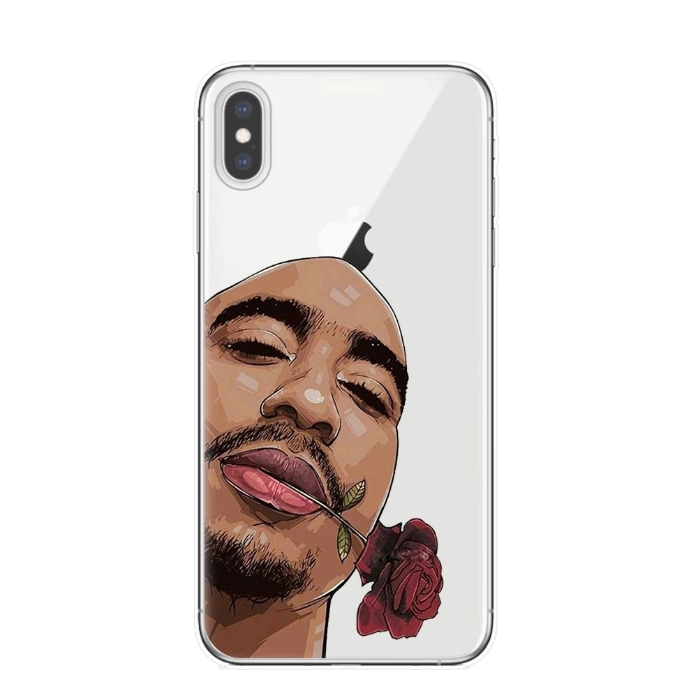 2Pac macaveli Tupac Amaru Shakur прозрачный силиконовый мягкий чехол для телефона из ТПУ для iPhone X XR XS Max 7 8 6 6S Plus 5S SE Fundas Coque