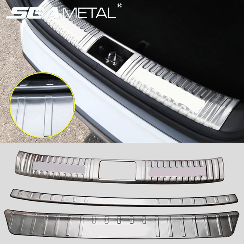 

For Hyundai Kona Kauai Encino 2018 2019 Accessories Car Rear Trunk Trim Bumper Protector Strip Auto Decoration Protection Panel