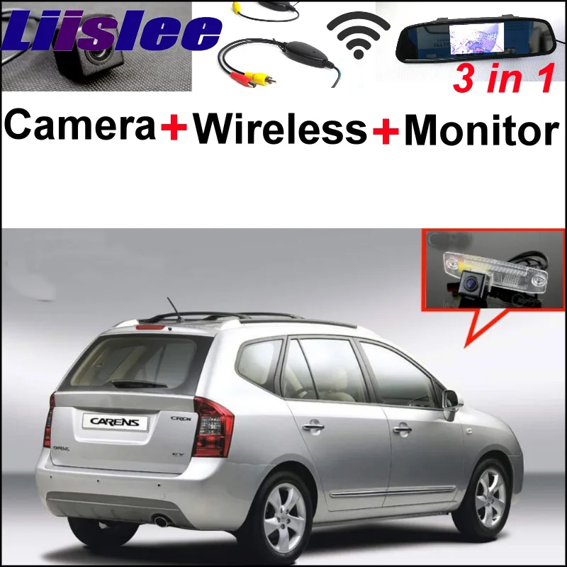 

3 in1 Special Rear View Camera + Wireless Receiver + Mirror Monitor DIY Parking System For KIA Carens Ceed Cee'd Rondo 2006~2013