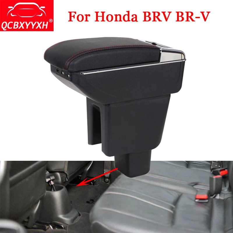

QCBXYYXH Car Styling ABS Car Armrest Box Center Console Storage Box Holder Case Decoration Auto Accessories For Honda BRV BR-V
