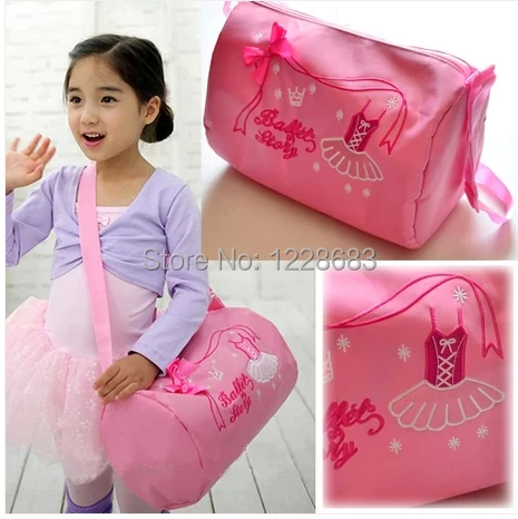 Free Shipping Embroidery Cute Bows Kids Dance Bags Child S Cute Bows Kids Dance Bags Child S
