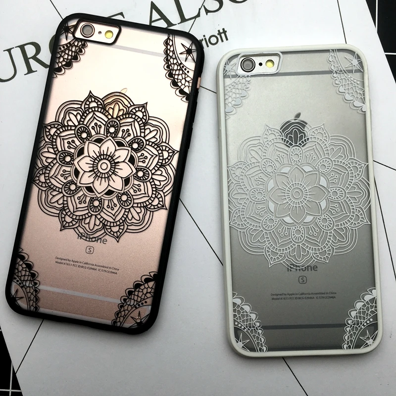 Полная защита краев цветок кружева Мандала ретро шаблон серии для iPhone 7 6 6S Plus 5 5S SE