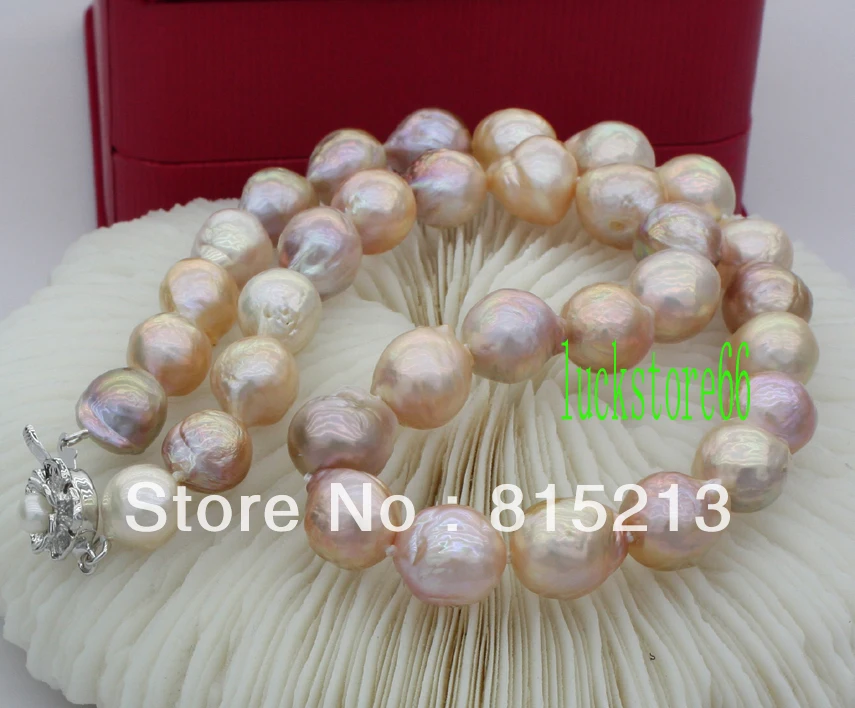 

ddh00142 NATURAL GORGEOUS!10.5MM MULTICLOR FURROW PEARL NECKLACE 28% Discount (A0511)