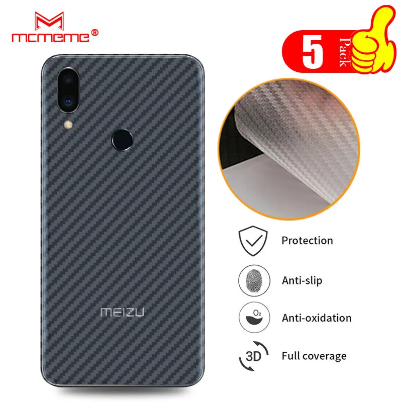 

50Pcs/lot For MEIZU Note9 note 9 3D Carbon Fiber Protective Back Film For MEIZU Note 9 Back Screen Protector Film Sticker Cover