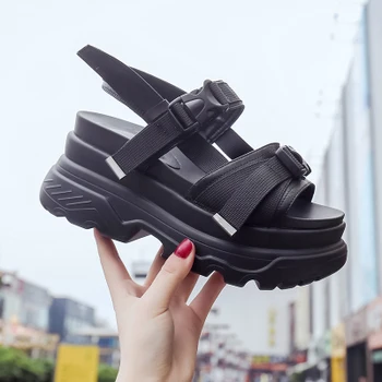 

Fashion Women Summer Sandals Wedges thick bottom Platform Slippers ladies walking shoes zapatillas chinelo sandalia