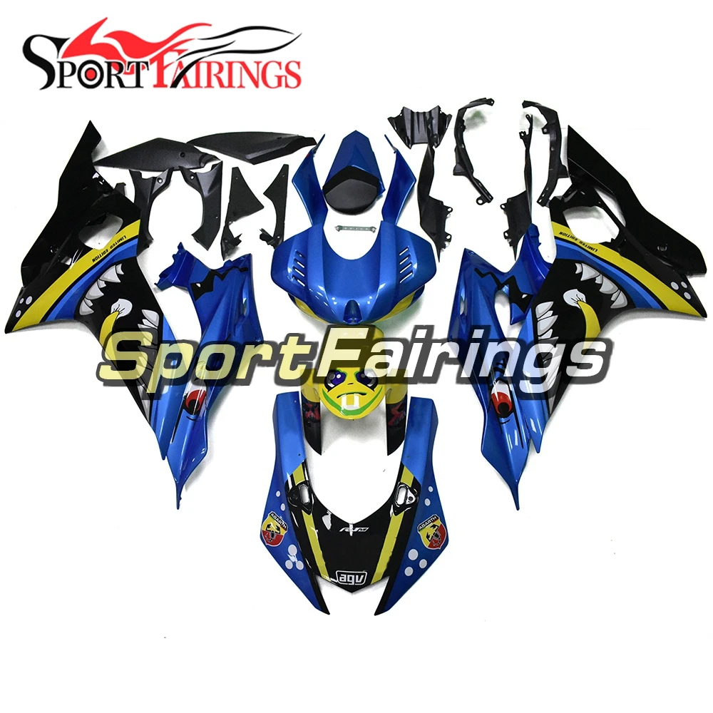 Полный обтекатель с желтой и синей акулой для Yamaha YZF R6 2017 2018 ABS пластиковые