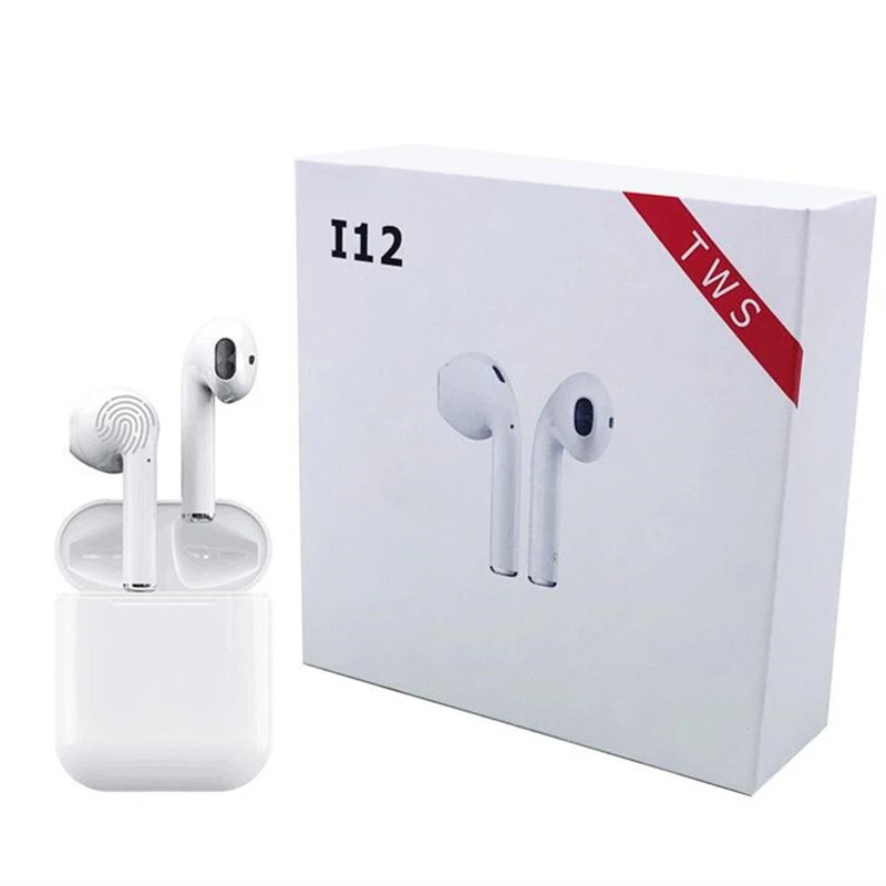 

Sport Earphones i12 Tws Bluetooth 5.0 Wireless Music Stereo Headphones Touch Control Earbud for IOS Smart Phone 1:1 Air Pod