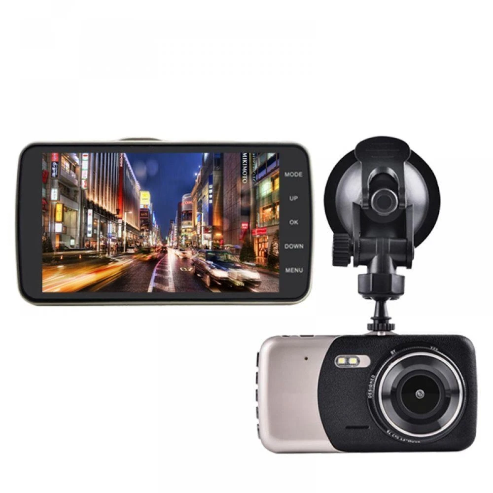 Автомобильный dvr 4 дюймов ips экран авто камера двойной объектив FHD 1080P Dash Cam видео
