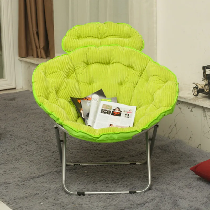  Large Moon Chair Portable Folding Comfortable Soft Break Recliner Chairs Foldable Detachable Leisur