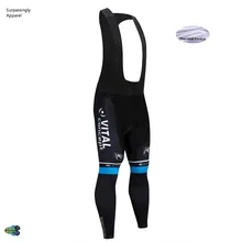 Зимняя команда VITAL Blue велосипедные штаны 12D гелевая подкладка термальные флисовые велосипедные брюки Ropa спортивный костюм с защитой от ветра Ciclismo Maillot Culotte одежда