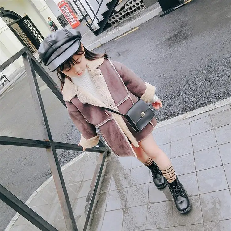 

Baby Girls Outerwear Coats Long Coat Long Sleeve Woollen Overcoat Loose Outwear Baby Girl Winter Autumn Trench Coats Kid Coat
