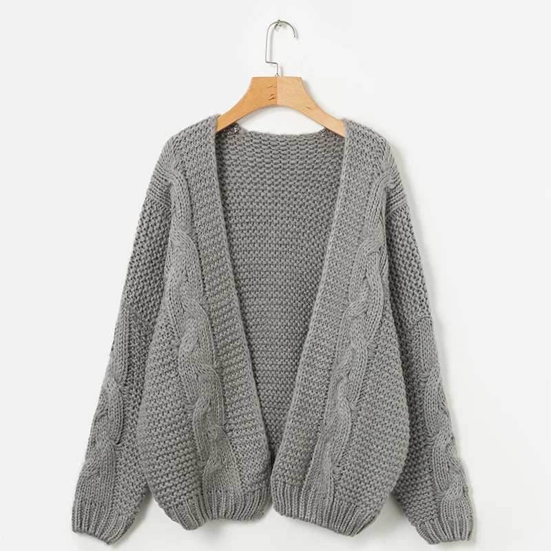Kostlich 2018 New Arrival Women Solid  Color Cardigans Sweater High Quality Full Sleeves Open Stitch Knitted Streetwear  (28)