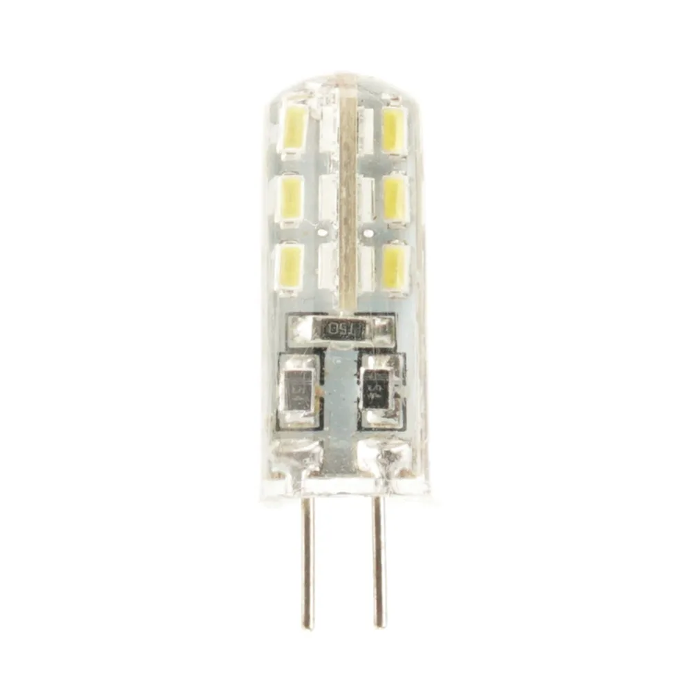 Светодиодный светильник G4 10 шт. 2 Вт 12 В/220 В 3014SMD 24 светодиодный силиконовый теплый