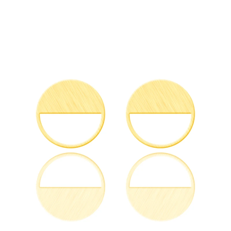 

Gold Color Boucles d'oreilles Pour Les Femmes Geometric Half Circle Stud Earrings Women Stainless Steel Oorbellen Kinderen