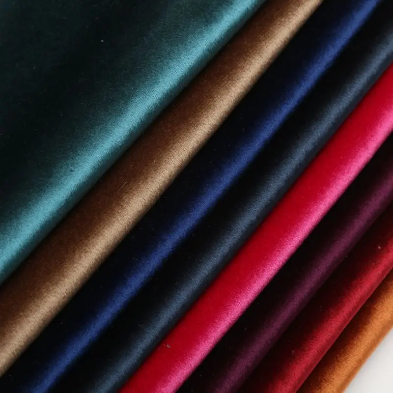 

Width 150cm Wholesale Upholstery Sofa Cover Thick Solid Color Diy Curtain Velvet Fabric