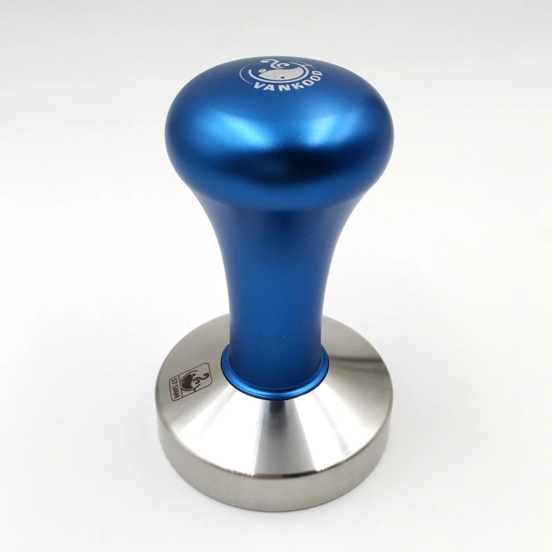 Preise Espresso Kaffee Tamper Blau Kaffee Tamper Maschine Presse Flachen Basis Barista Zubehör 51mm 57,5mm 58mm