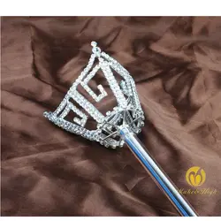 Винтаж King queen maraca Королевский скипетр палочка 49 см серебро Медь ручной костюм косплэй реквизит средневековый вечерние Для