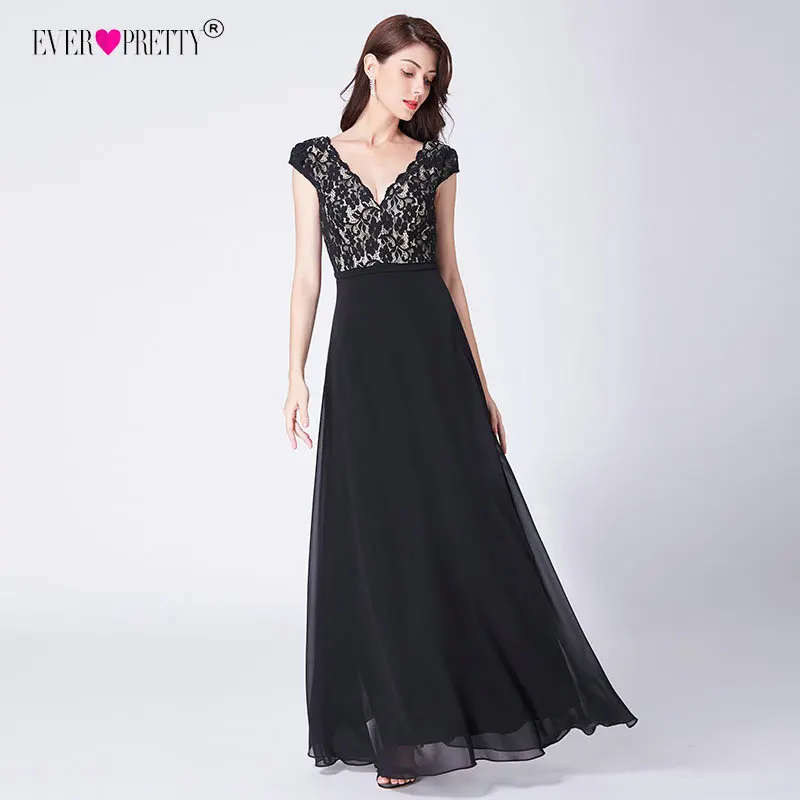 Ever Pretty Robe De Soiree 2020 длинные кружевные вечерние платья элегантные трапециевидные