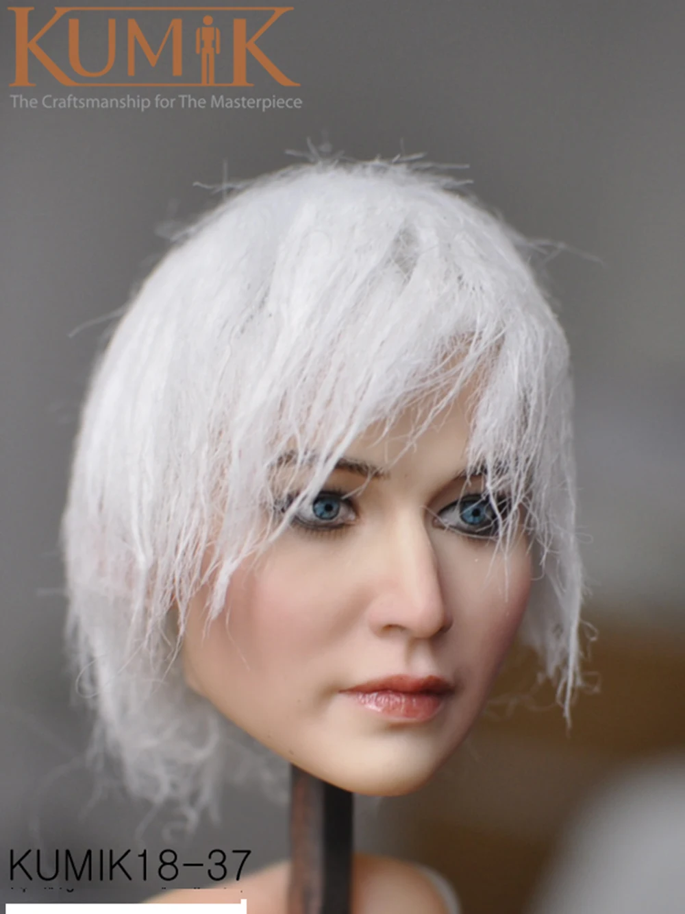 

1/6 Figure Model PVC Silver hair Lifelike Girl Kumik KM18-37 Female Past Head Sculpt 12" Action Figure Accessory
