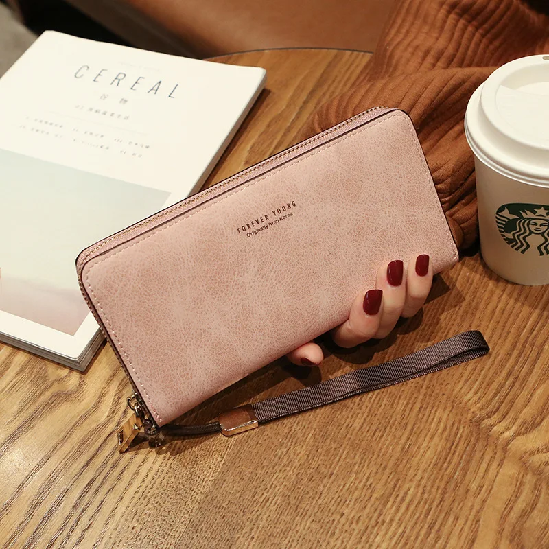  Wallet women mobile phone bag Brand Designer Female card PU Leather Long Womens Wallets and purses  - 33034618661