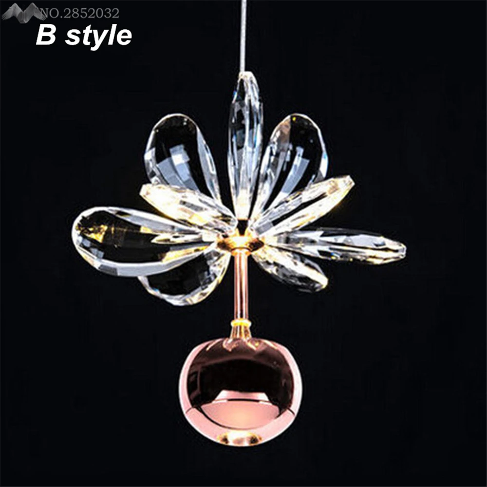 

Modern crystal leaf Art Hang lamps pendant lights led lights for home nordic pendant light fixtures loft style hanging