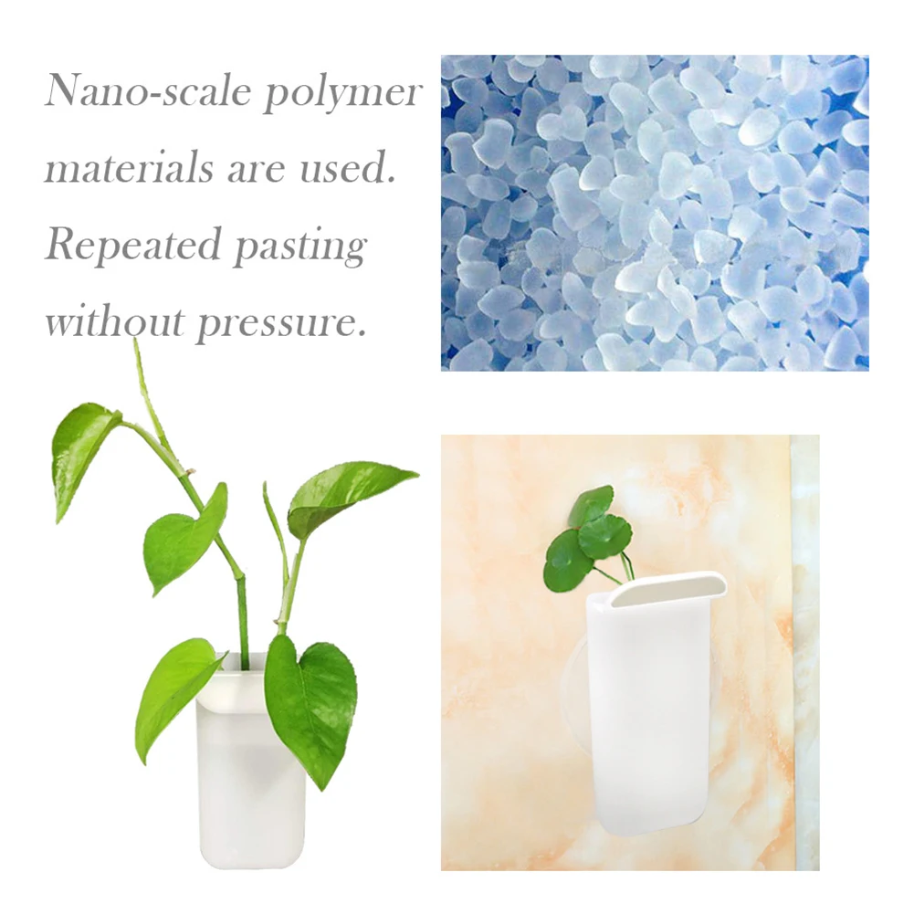 

Home Decoration DIY Removable Wall Reusable Silicone Vases Gift Flower Pots Container Office Sticky Handmade Universal