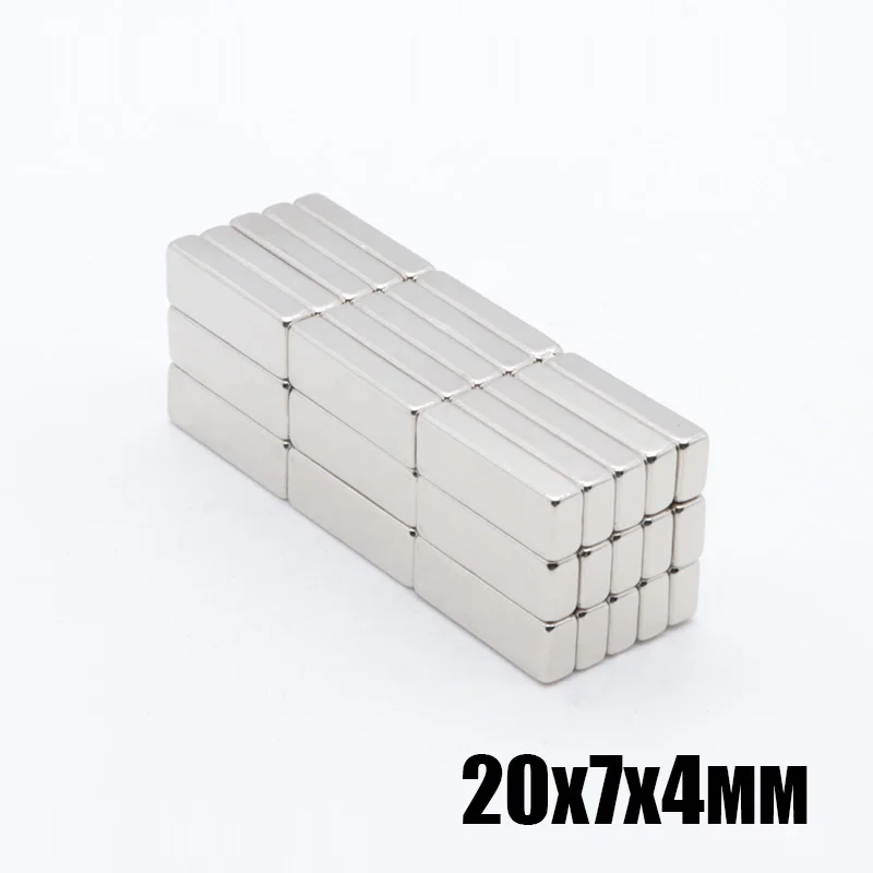 100 шт. 20x7x4 мм Высокое качество супер сильный Нео неодимовый магнит 20*7*4 20 x 7 4