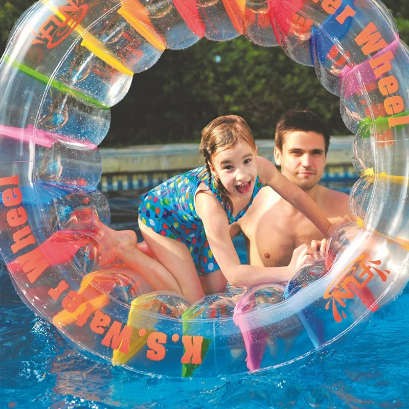 Roda de Água Brinquedos para Crianças a Água Brinca Bolas Coloridas Gigante Inflável Rolo Piscina Float Festa Praia Bola Água Diversão 100 cm 9 float festa praia bola água diversão brinquedos para crianças
