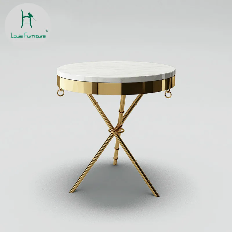 

Louis Fashion Rose Gold Small Golden Angle Several Plated Round Tea Table Stainless Steel Angle Corners