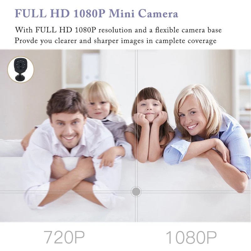 FHD 1080P мини-камера беспроводная wifi Мини ip камера ночного видения маленькая микро видеокамера android телефон и ios DV DVR камера ПК