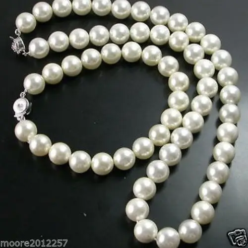 

FREE SHIPPINGCLASSIC SET AAA+ 10-11mm whiter real south sea Pearl bracelet necklace (A0423)