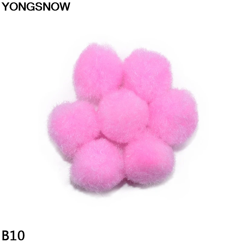 YONGSNOW 25 мм/20 мм 100-500 шт круглые мягкие помпоны плюшевые шарики для дома DIY ремесла для свадебного украшения - Цвет: B10