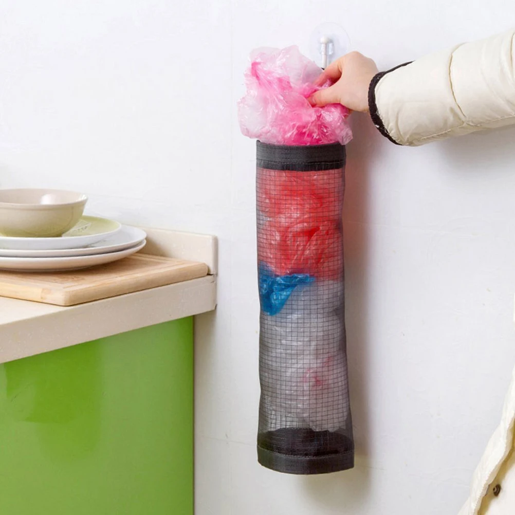 2pcs Hanging Folding Mesh Garbage Bag Organizer Trash Bags Holder Recycling Containers Storage For Kitchen Decoration | Дом и сад