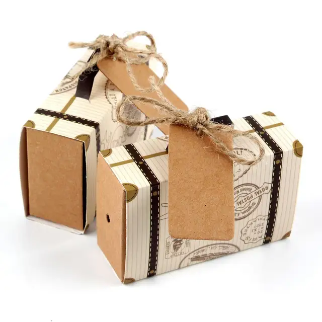 Ourwarm 10pcs Wedding Favor Chocolate Bo Vintage Mini Suitcase Image Is Loading Ourwarm 10pcs Wedding Favor Chocolate Bo Vintage Mini