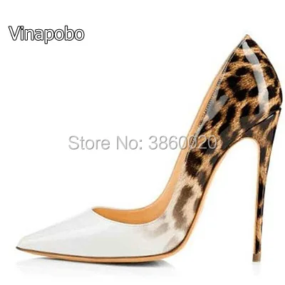 

Top Quality Leopard Gradual Change Color Women Pumps Pointed Toe Stiletto High Heels 2018 New Fashion Luxury Women Dress Shoes