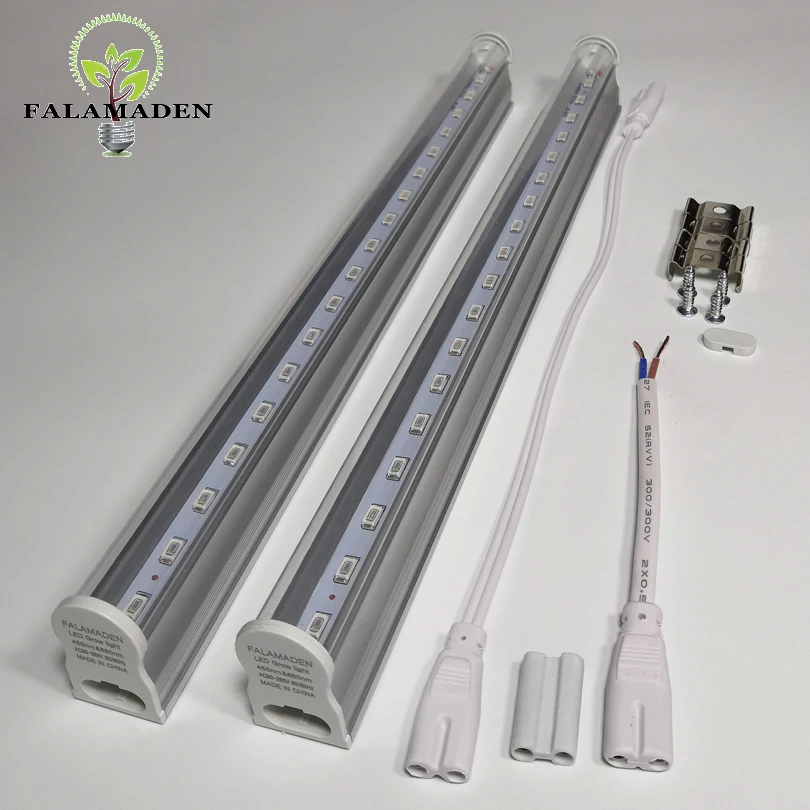 660nm+ 455nm спектры T5 светодиодный светильник для выращивания 30 см соединительный кабель и жесткий соединитель может повысить рост рассады и растений