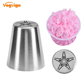 

VOGVIGO Cake Pastry Flower Nozzle Russian Stainless Steel Icing Piping Nozzles Tips Pastry Cake Decorating Decoration Tools