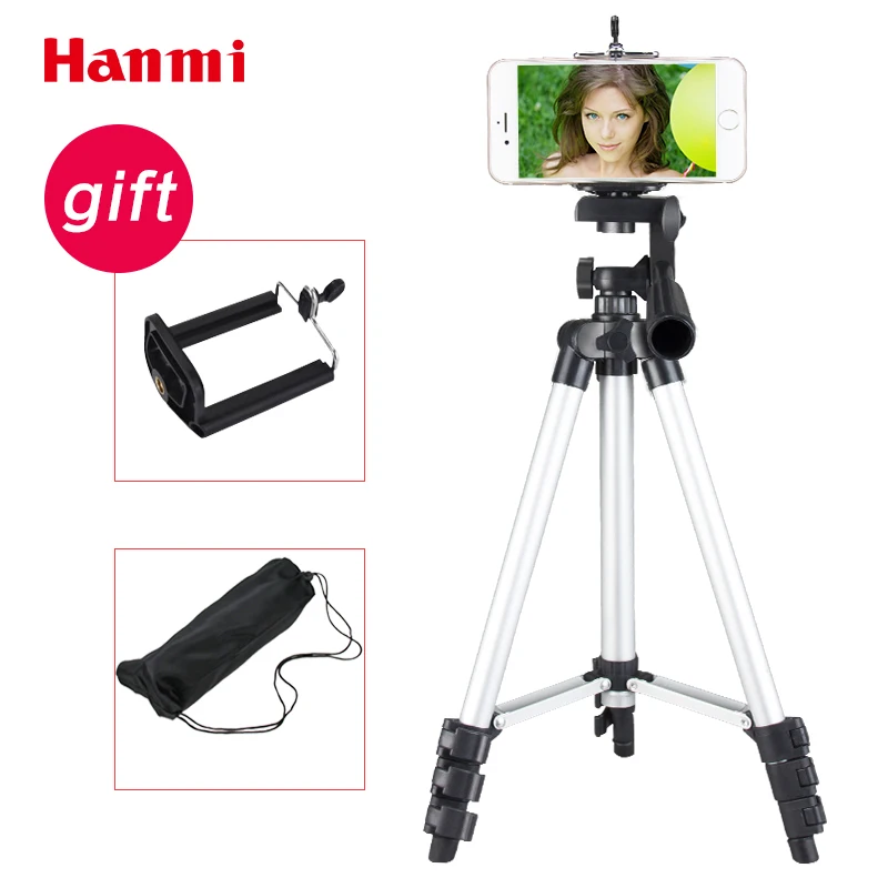 

Hanmi Professional Aluminium Mini Tripod Camera Phone Tripod Portable Travel Smartphone Tripod For Action Camera Phone Selfie