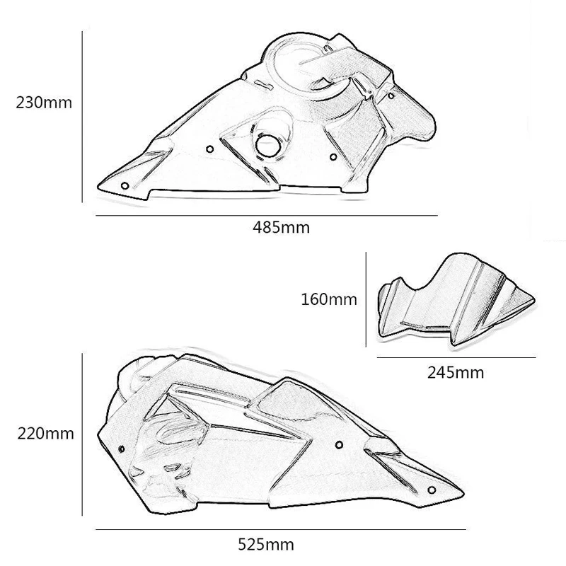 MT07 FZ07 FZ MT 07 MT-07, спойлер для двигателя мотоцикла, боковой обтекатель, наборы для тела для Yamaha MT-07 FZ-07 ABS