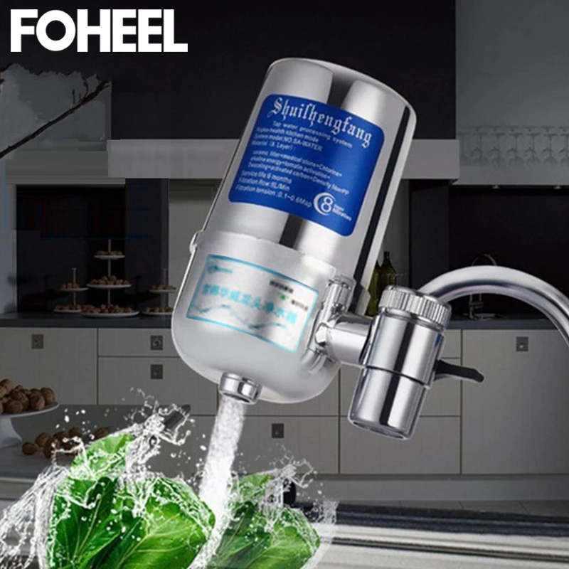 

FOHEEL Water Filter Faucet 8 Layers Purification Ceramic Activated Carbon Kitchen Water Purifier for Household Home Kitchen Tap