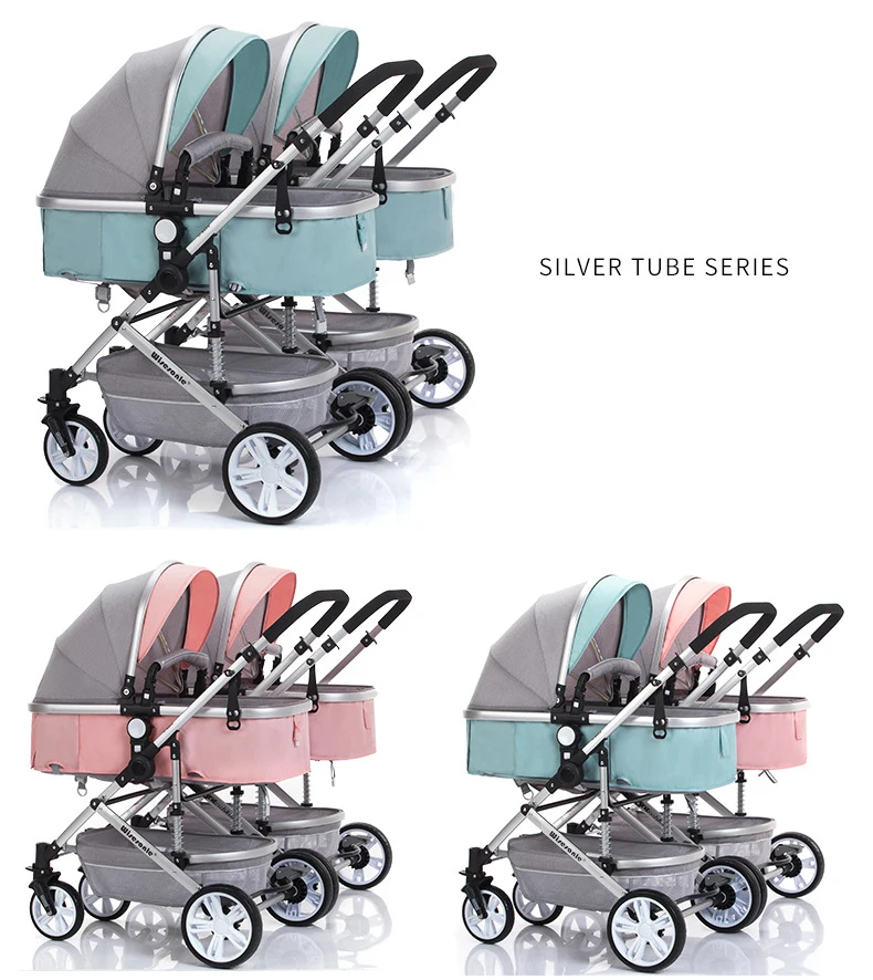 Popular new style toddler stroller baby buggy double twins baby pushchairs newborn prams