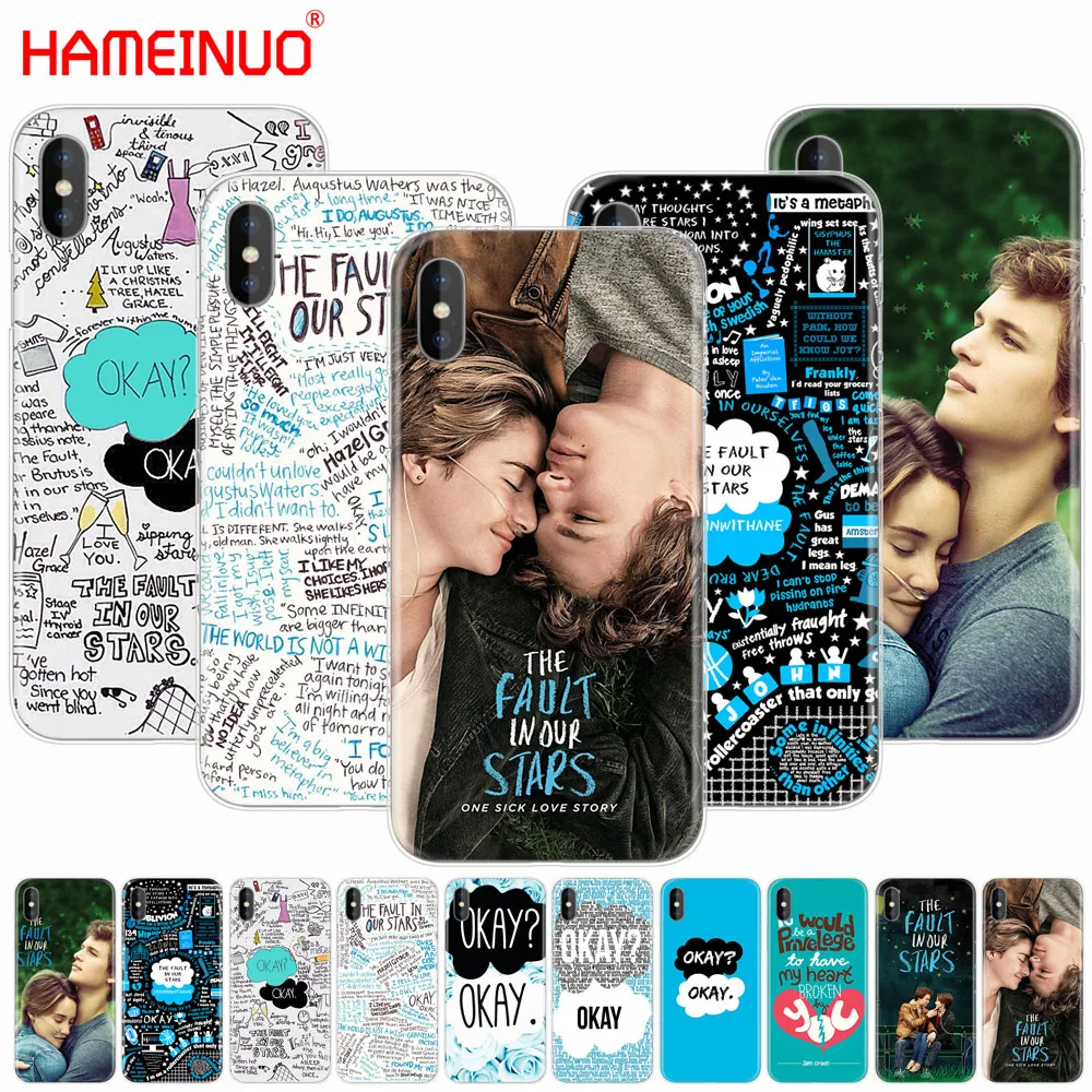 

HAMEINUO The Fault In Our Stars OKAY cell phone Cover case for iphone X 8 7 6 4 4s 5 5s SE 5c 6s plus
