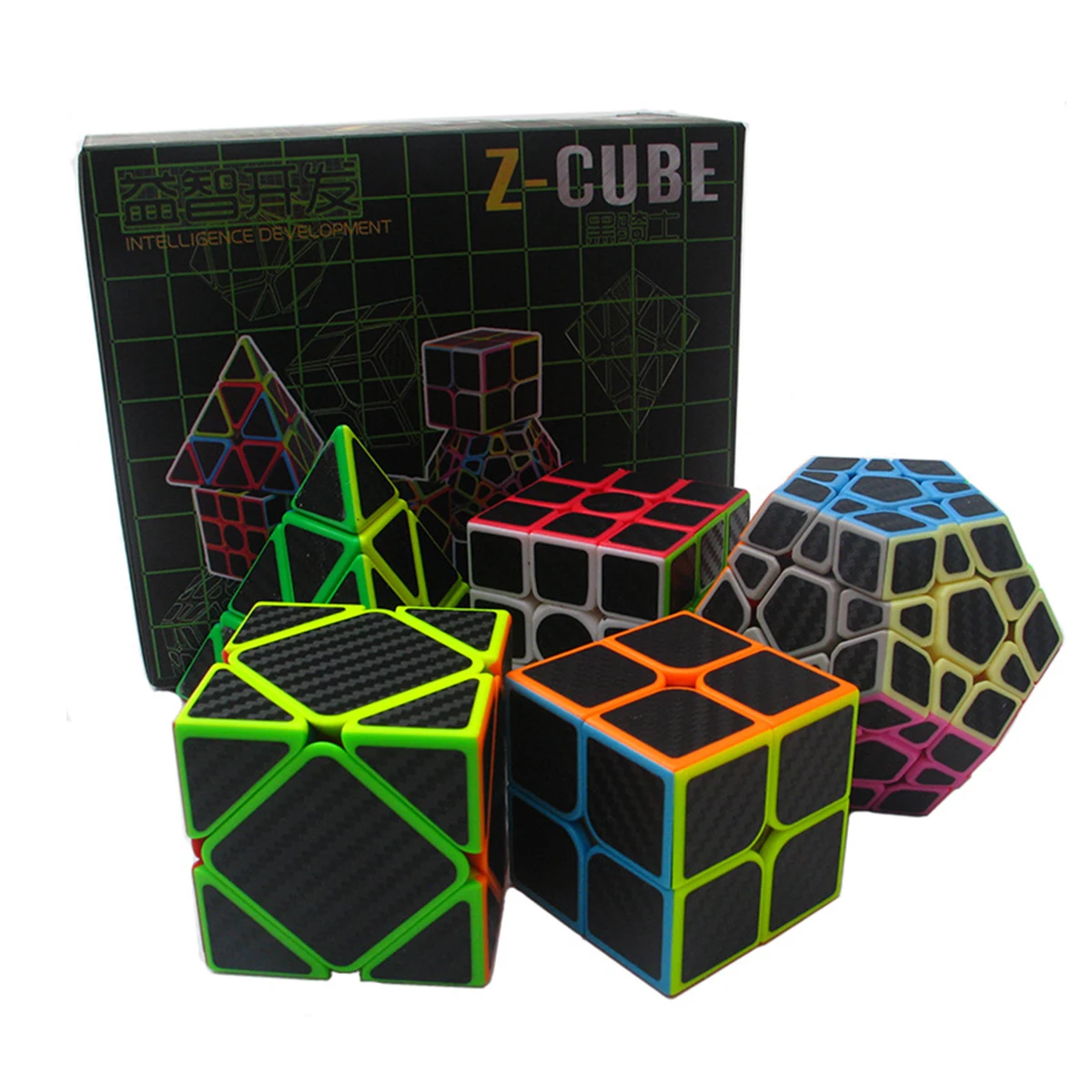 

5pcs/set Z cube Set Magic cube Sticker Speed 3x3x3 4x4x4 Magico Cube Magico Educational Brain puzzle Toys For Children Adult