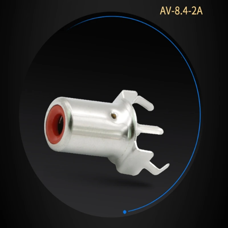 

10pcs AV core socket RCA seat single hole PCB welding audio video socket lotus seat AV-8.4-2A