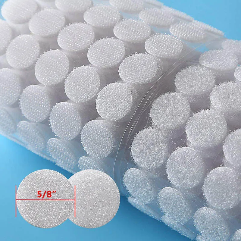 

HOT 250/500 Pairs Sticky Back Coins Clear Dots Hook And Loop Self Adhesive Dot Tapes 20mm Diameter BUS66