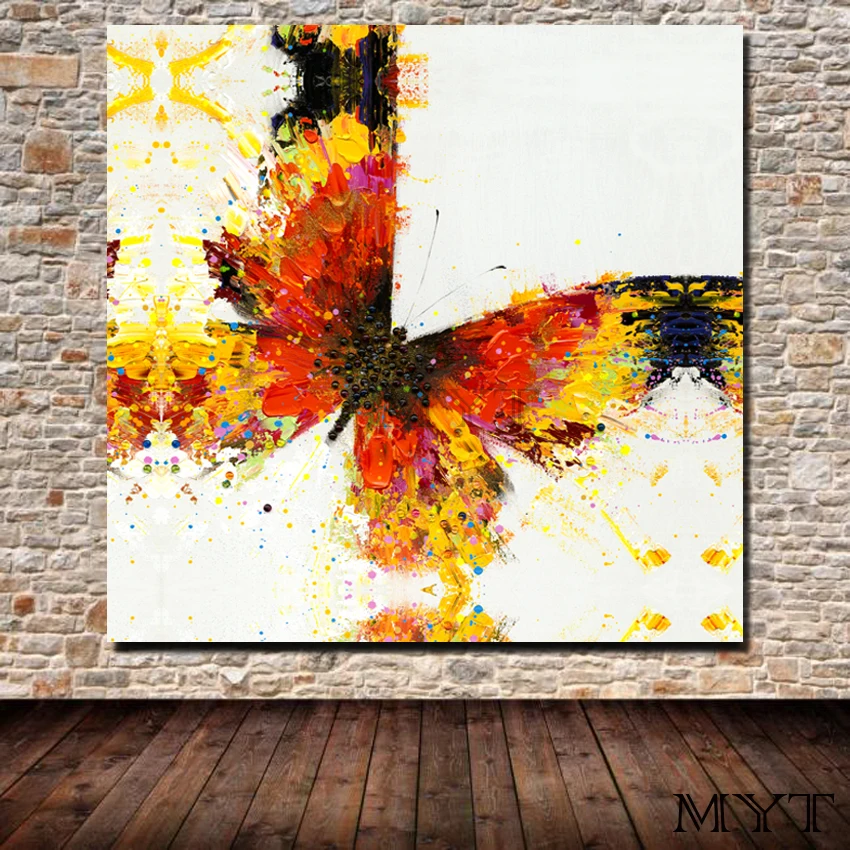 

HD printed modern abstract oil painting abstract animal butterfly poster on Canvas Oil Paintings decorative Wall Art Picture